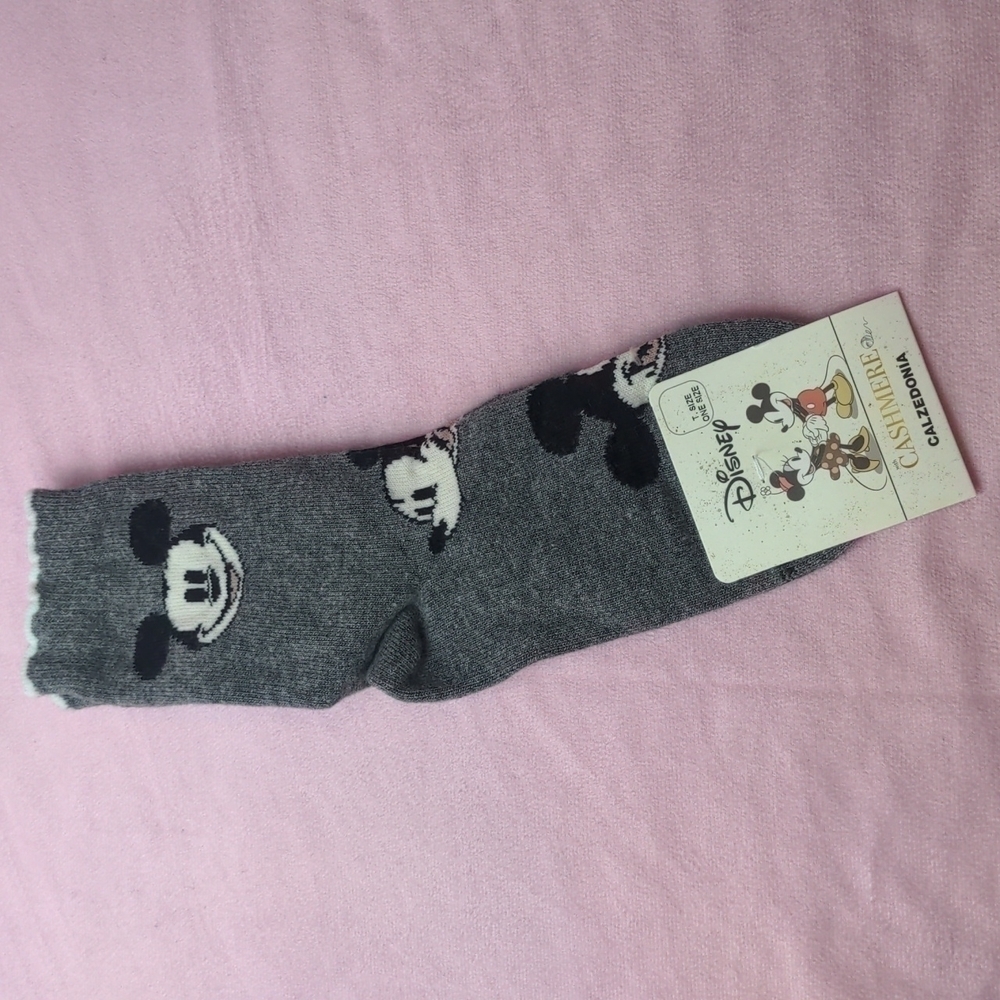 Calzedonia Disney Mickey Mouse Wool and Cashmere Gray Socks